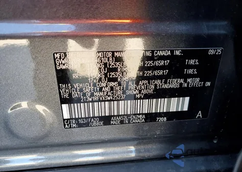 2025 Toyota Rav4 Xle из США, поврежденный, VIN 2T3W1RFVXSW425237